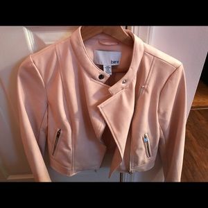 PINK FAUX LEATHER JACKET